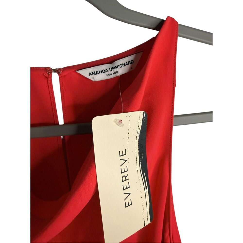 Amanda Uprichard Elondra Midi Dress Electric Rouge Fit & Flare Size Large NWT - Picture 6 of 8